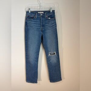 Levi's Women's Blue Jeans with Distressed Detail